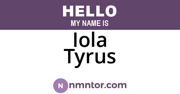 Iola Tyrus