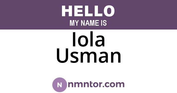 Iola Usman