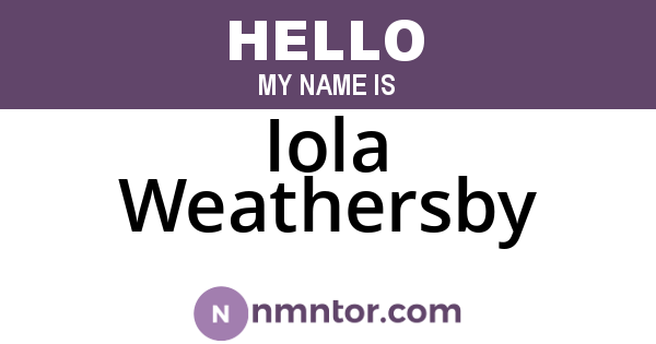 Iola Weathersby