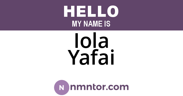 Iola Yafai