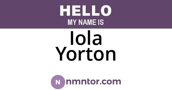 Iola Yorton