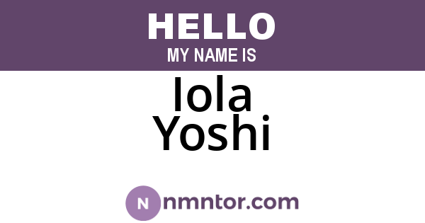 Iola Yoshi