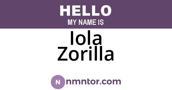 Iola Zorilla