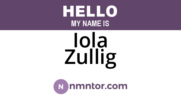 Iola Zullig