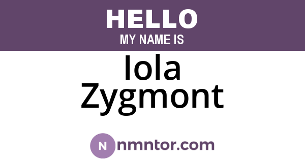Iola Zygmont