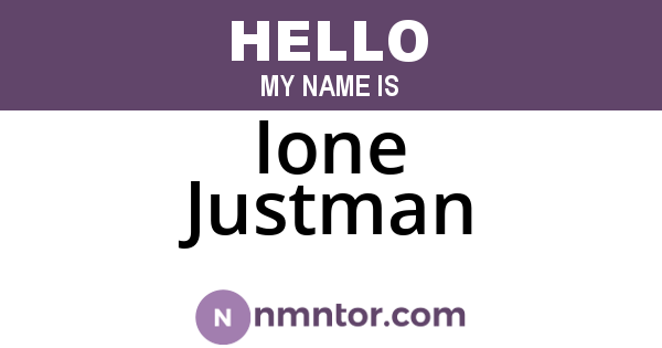Ione Justman