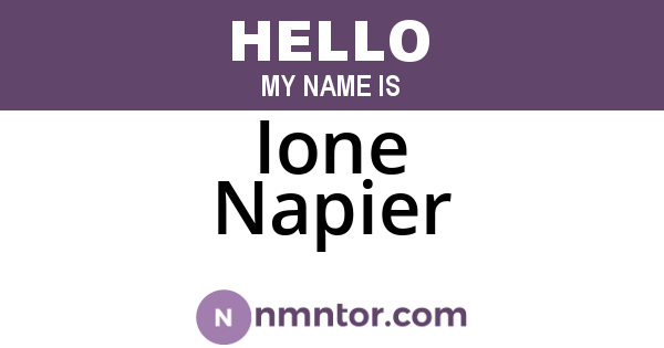 Ione Napier