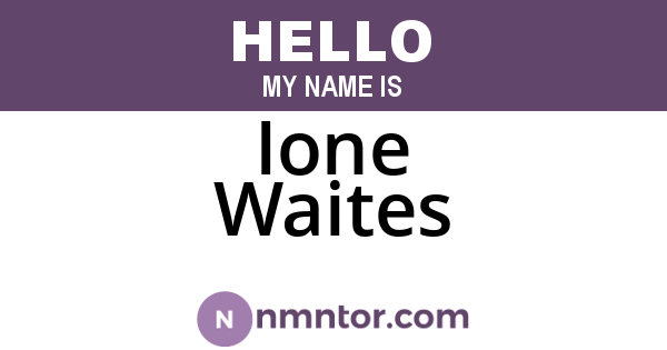 Ione Waites