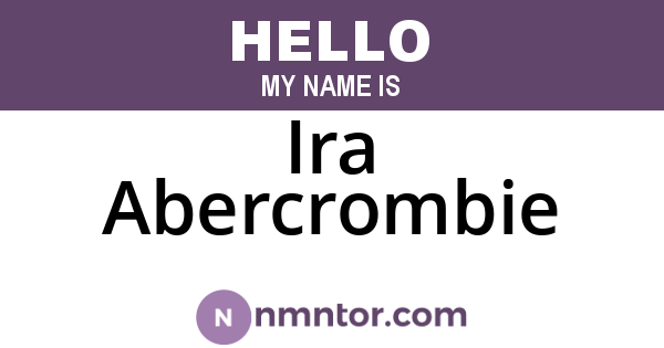 Ira Abercrombie