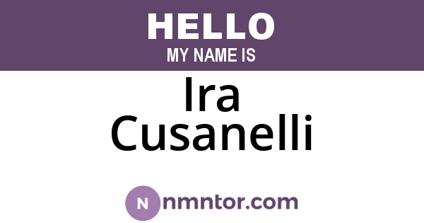 Ira Cusanelli