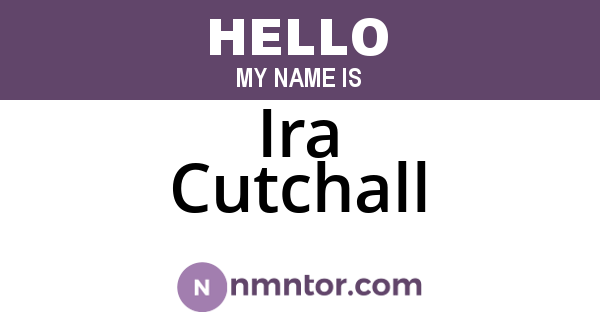 Ira Cutchall