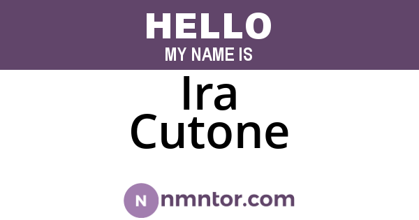 Ira Cutone
