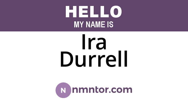 Ira Durrell