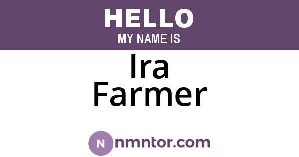 Ira Farmer
