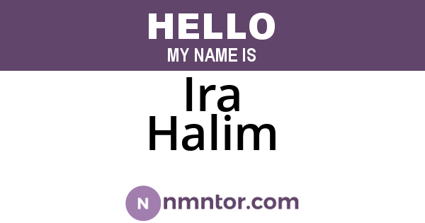 Ira Halim