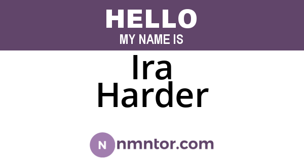 Ira Harder