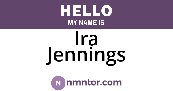 Ira Jennings