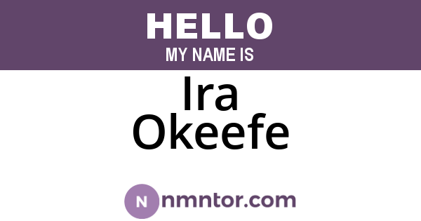 Ira Okeefe
