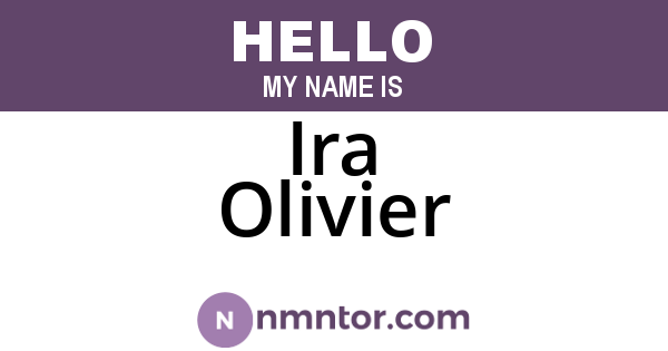 Ira Olivier