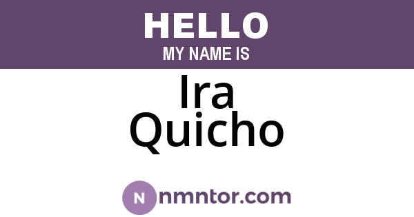 Ira Quicho