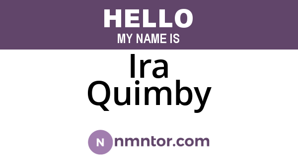 Ira Quimby