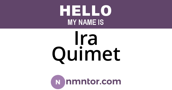 Ira Quimet