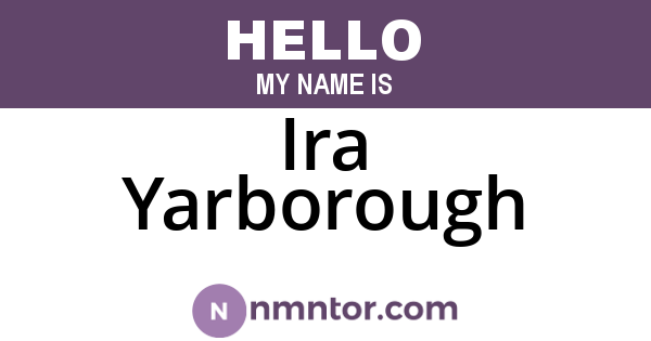 Ira Yarborough