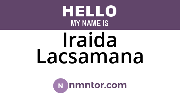 Iraida Lacsamana