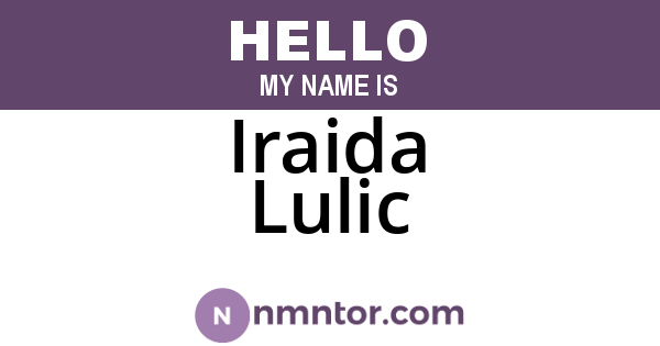 Iraida Lulic