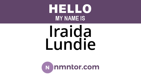 Iraida Lundie