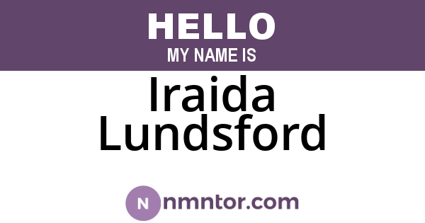 Iraida Lundsford