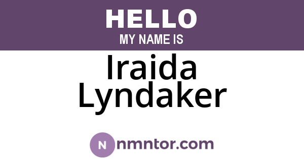 Iraida Lyndaker