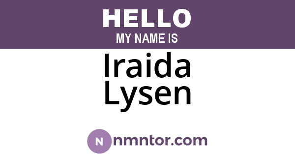 Iraida Lysen