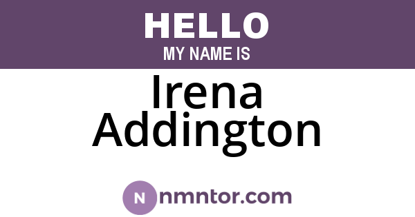 Irena Addington