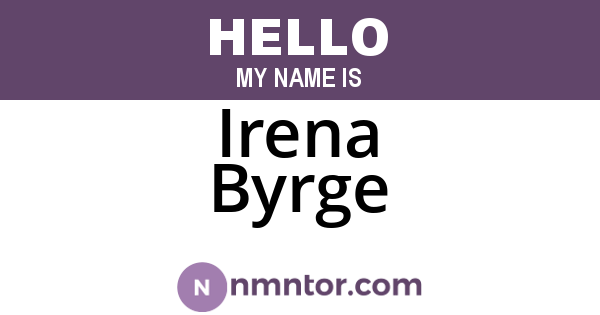 Irena Byrge