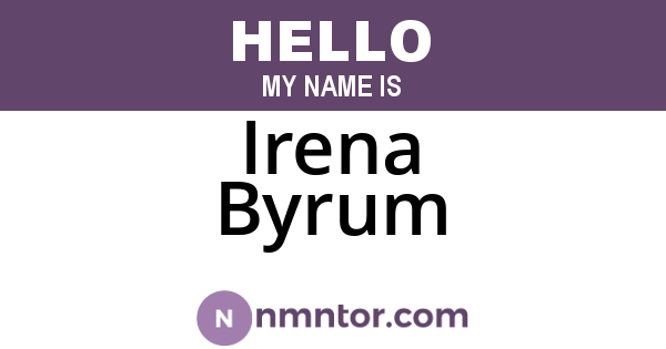Irena Byrum