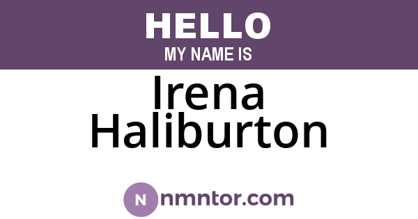 Irena Haliburton