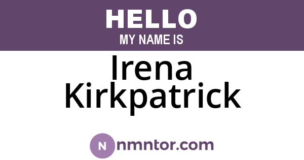 Irena Kirkpatrick