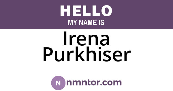 Irena Purkhiser