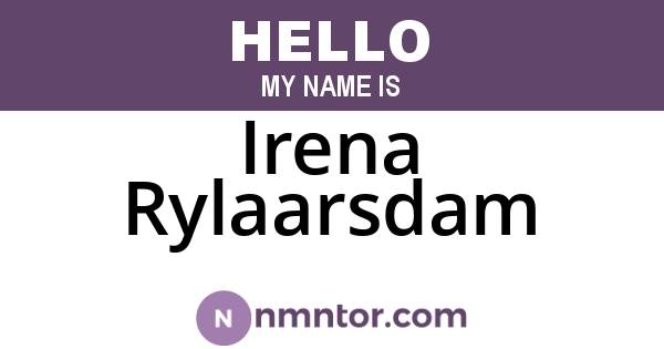 Irena Rylaarsdam