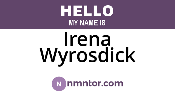 Irena Wyrosdick