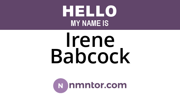 Irene Babcock