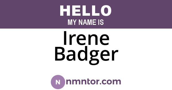 Irene Badger