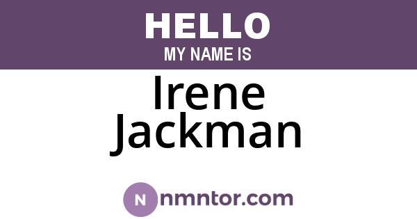 Irene Jackman