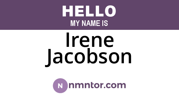 Irene Jacobson