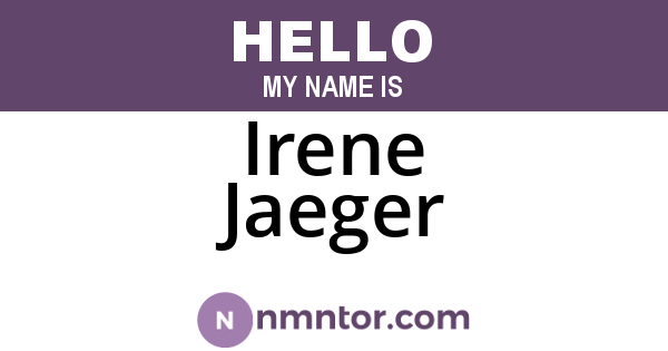 Irene Jaeger