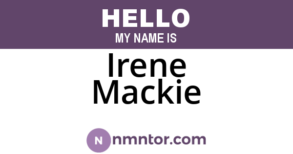 Irene Mackie
