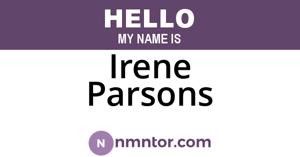 Irene Parsons