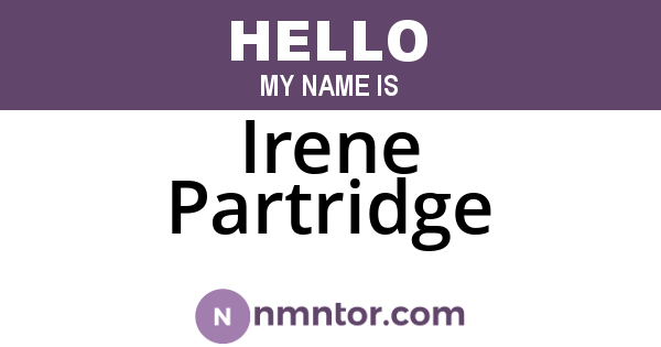 Irene Partridge