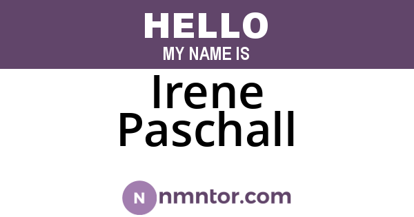 Irene Paschall